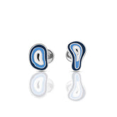 Silver Cobalt Cufflinks